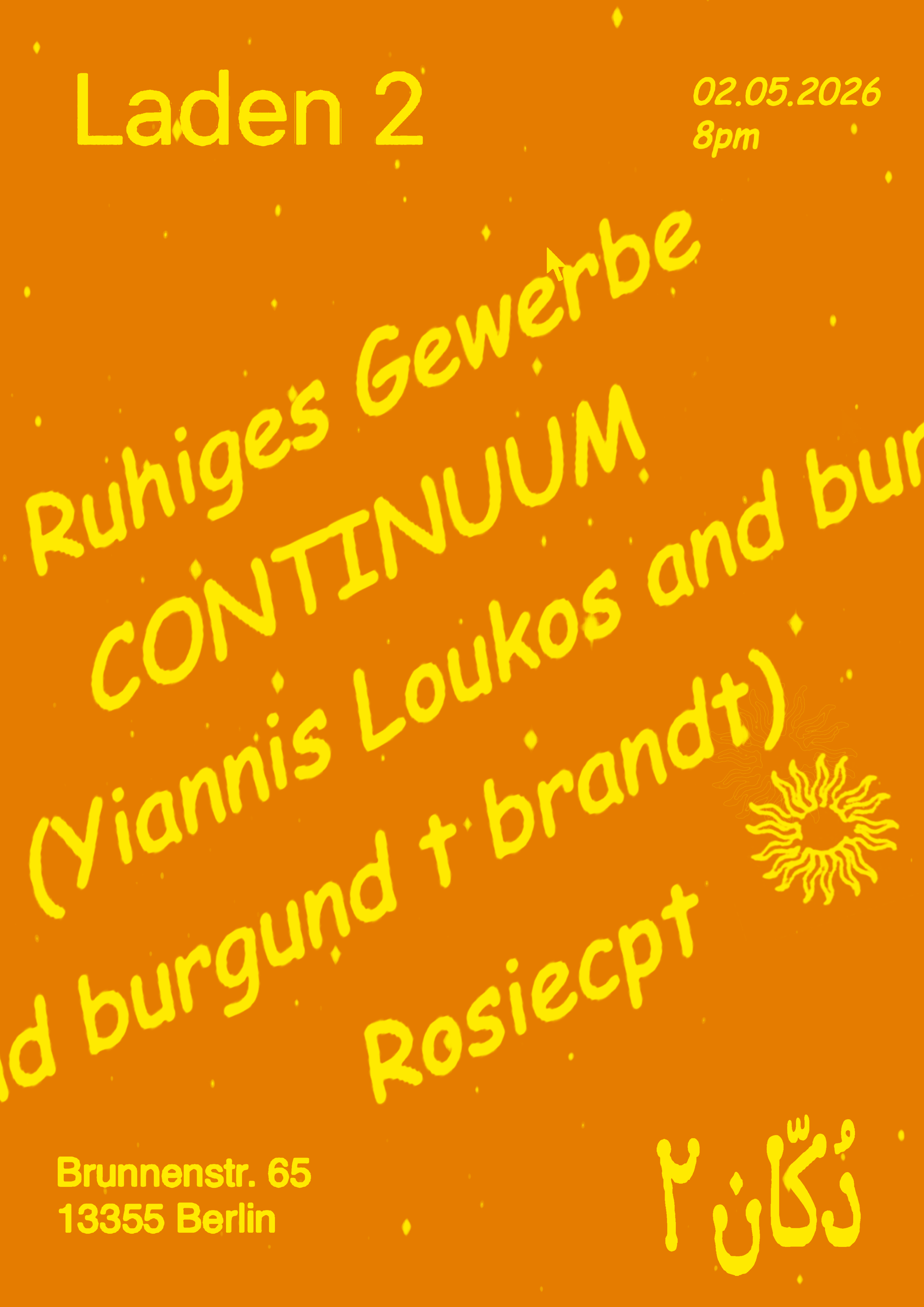 Ruhiges Gewerbe, CONTINUUM, and Rosiecpt — May 2, 2026
